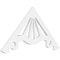 Ekena Millwork Pitch Marshall Architectural Grade PVC Gable Pediment, 36"W x 18"H x 1"P (12/12) GPP036X018X100MAR - alternate 1